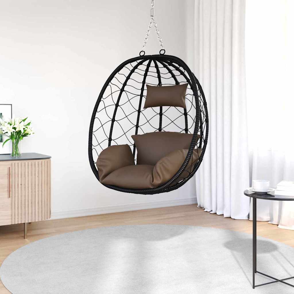 Viseća jaja stolica Boja kafe 91,5 x 54,5 x 107 cm poliratan