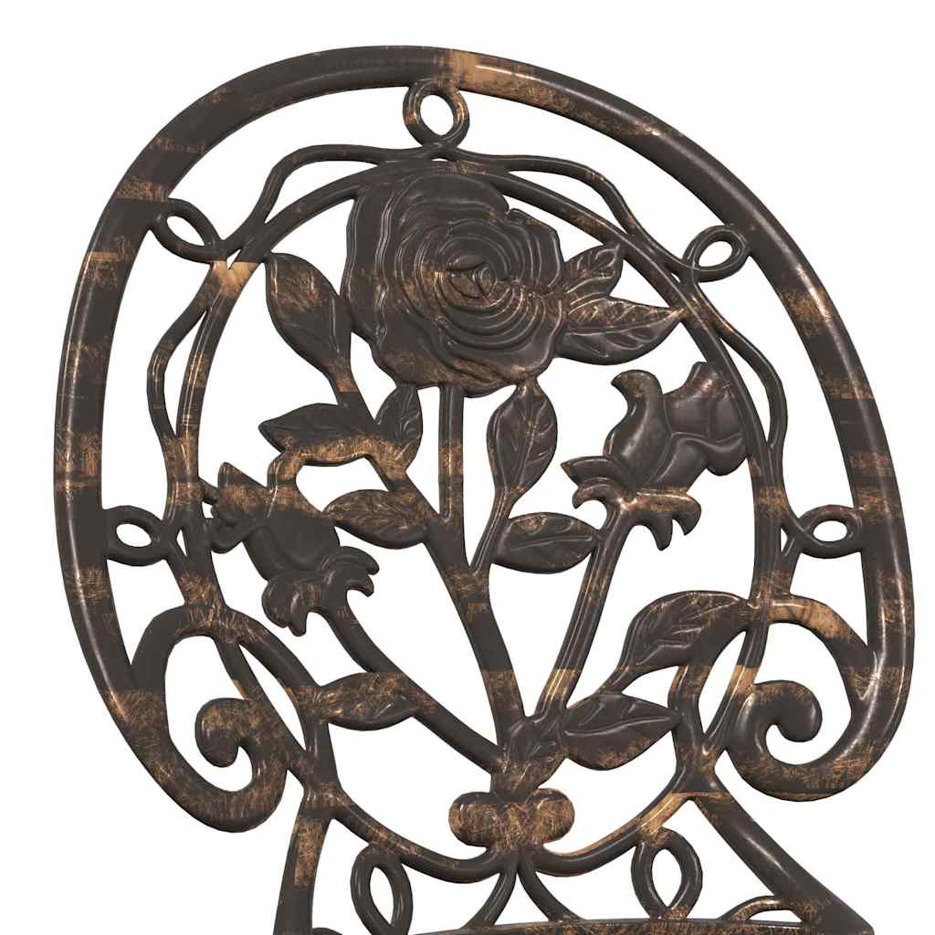 Bistro set za vrt 3 pcs Bronzana Aluminij