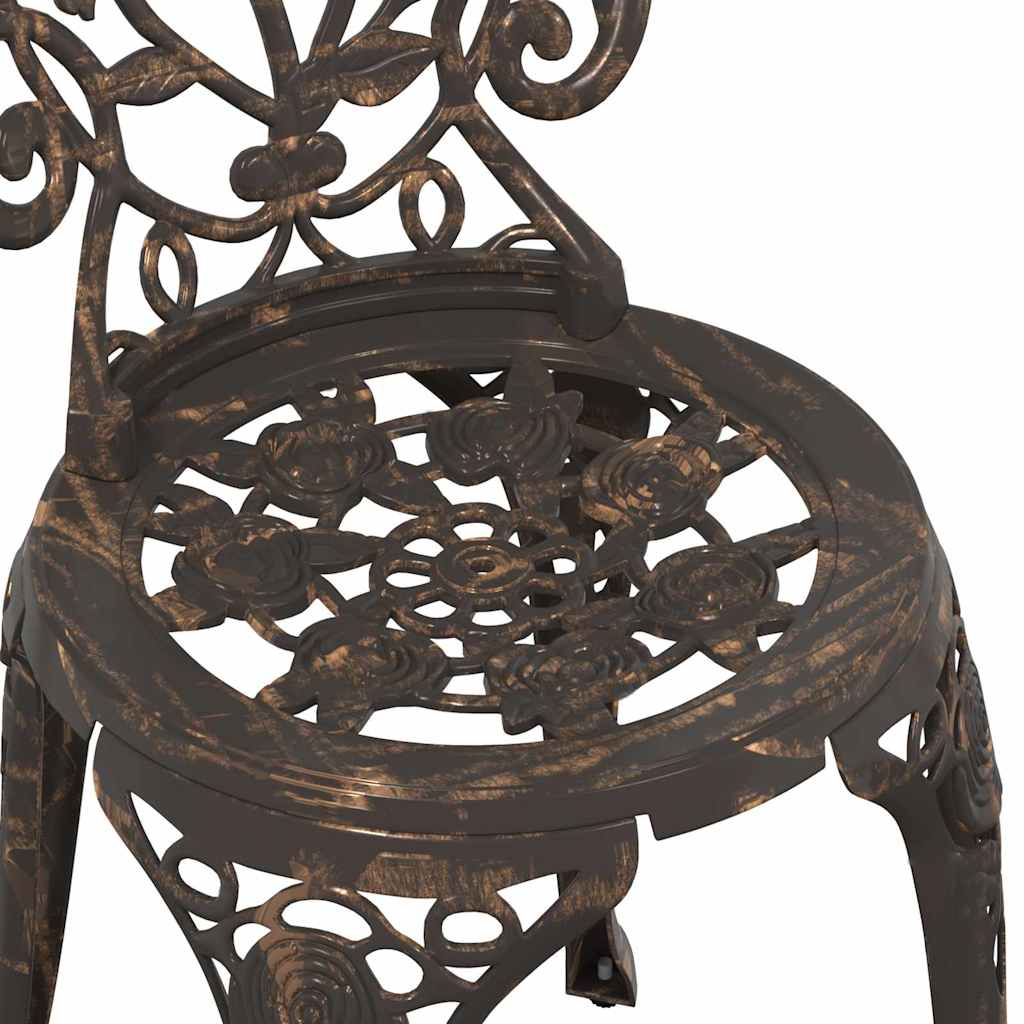Bistro set za vrt 3 pcs Bronzana Aluminij