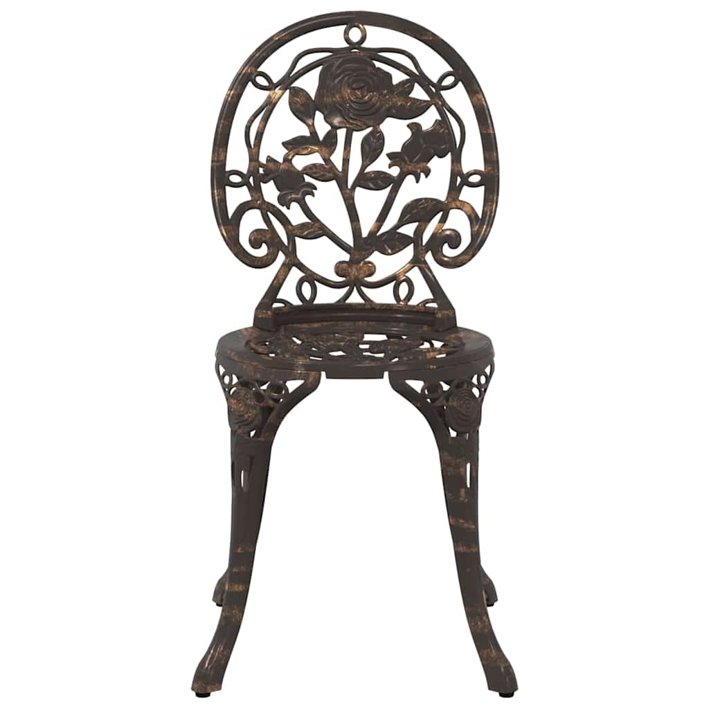 Bistro set za vrt 3 pcs Bronzana Aluminij