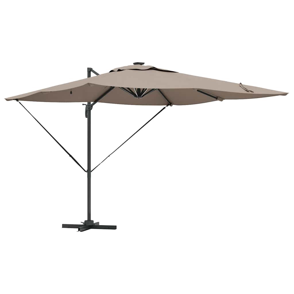 Suncobran Sivo-smeđa 286 x 284 x 270 cm Aluminij i poliester