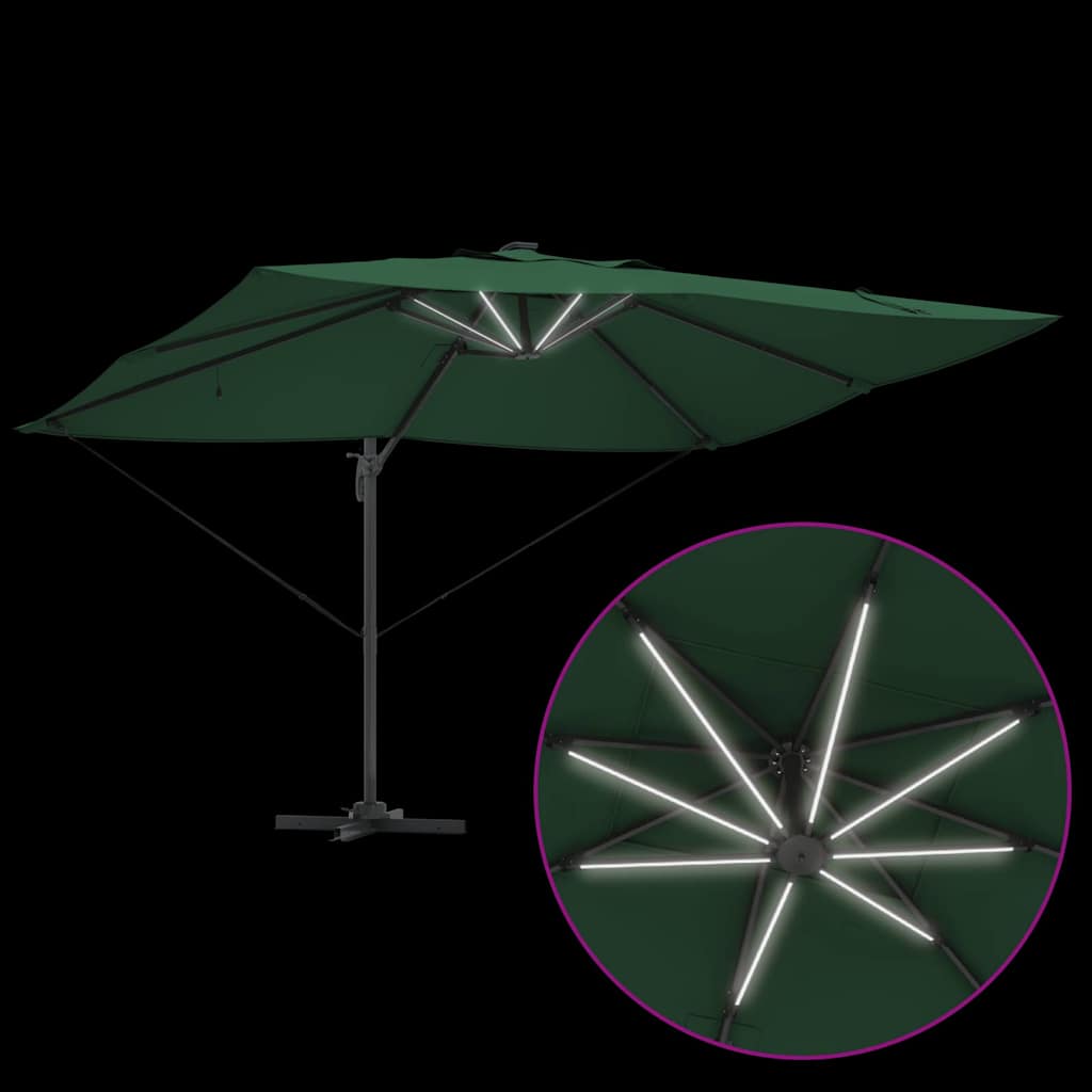Suncobran Zelena 352 x 251 x 265 cm Poliester i aluminij