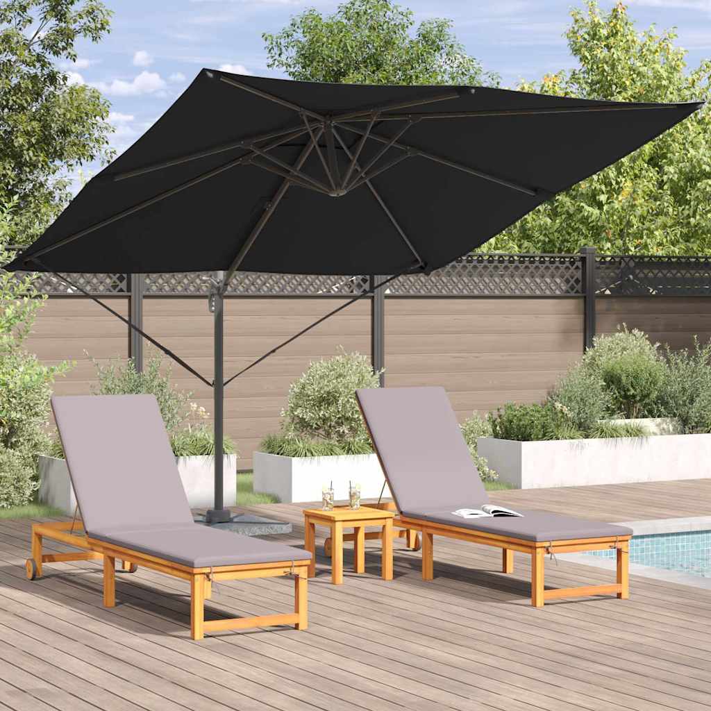Roma Suncobran Crna 286 x 284 x 265 cm Aluminij i poliester