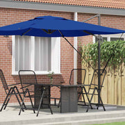 Roma Suncobran Plava 286 x 284 x 265 cm Aluminij i poliester