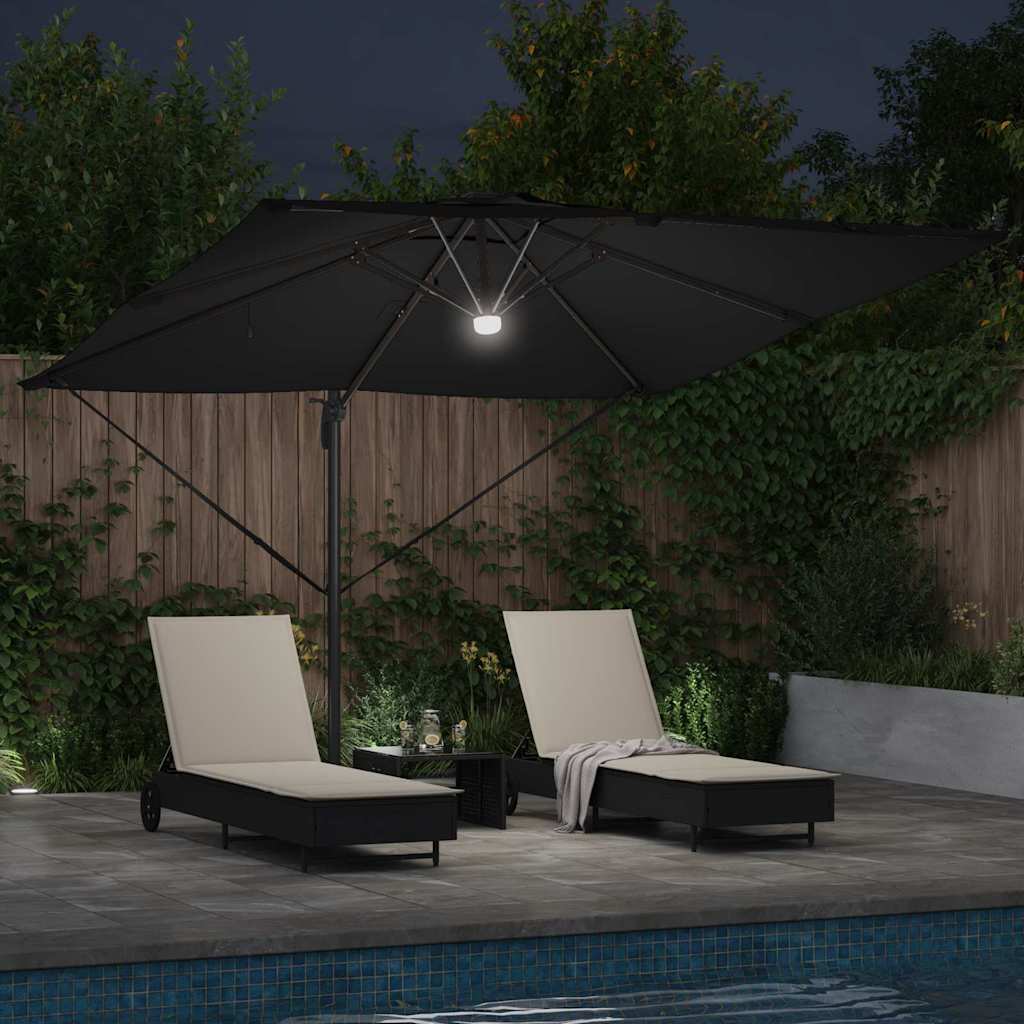 Roma Suncobran Crna 286 x 284 x 270 cm Aluminij i poliester