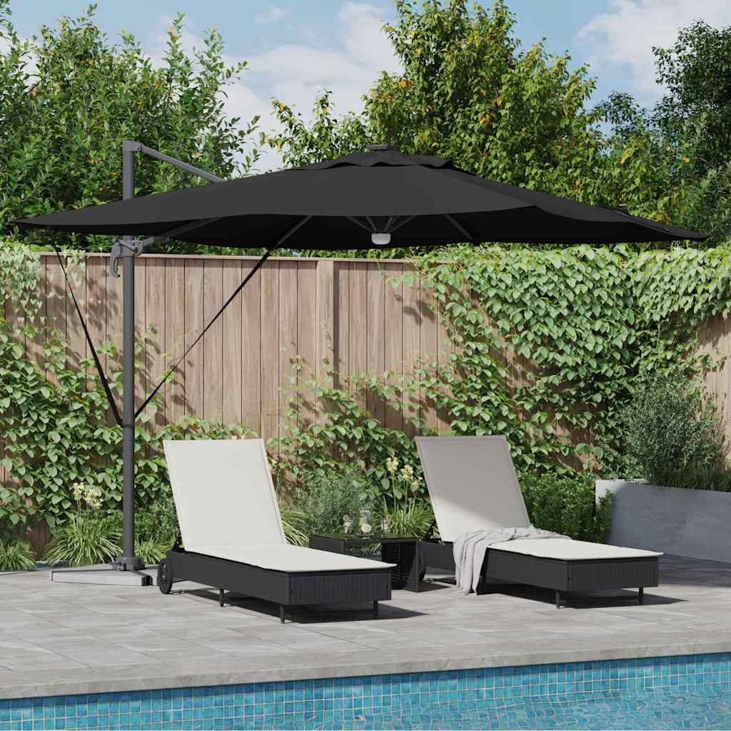 Roma Suncobran Crna 286 x 284 x 270 cm Aluminij i poliester