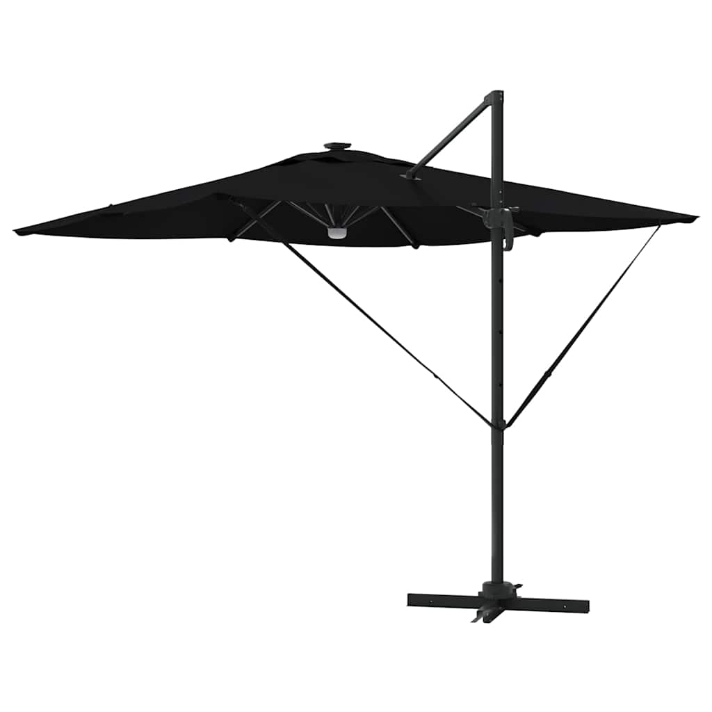 Roma Suncobran Crna 286 x 284 x 270 cm Aluminij i poliester