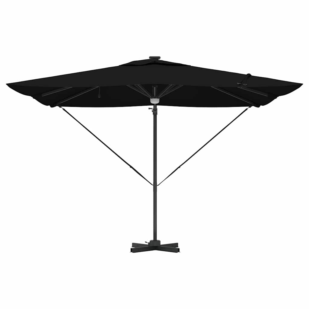 Roma Suncobran Crna 286 x 284 x 270 cm Aluminij i poliester