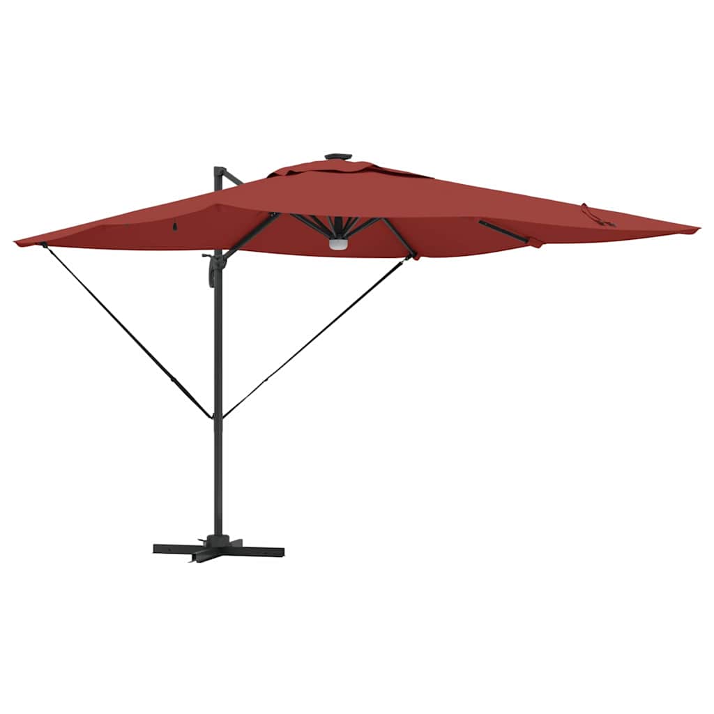 Roma Suncobran Crvena 286 x 284 x 270 cm Aluminij i poliester