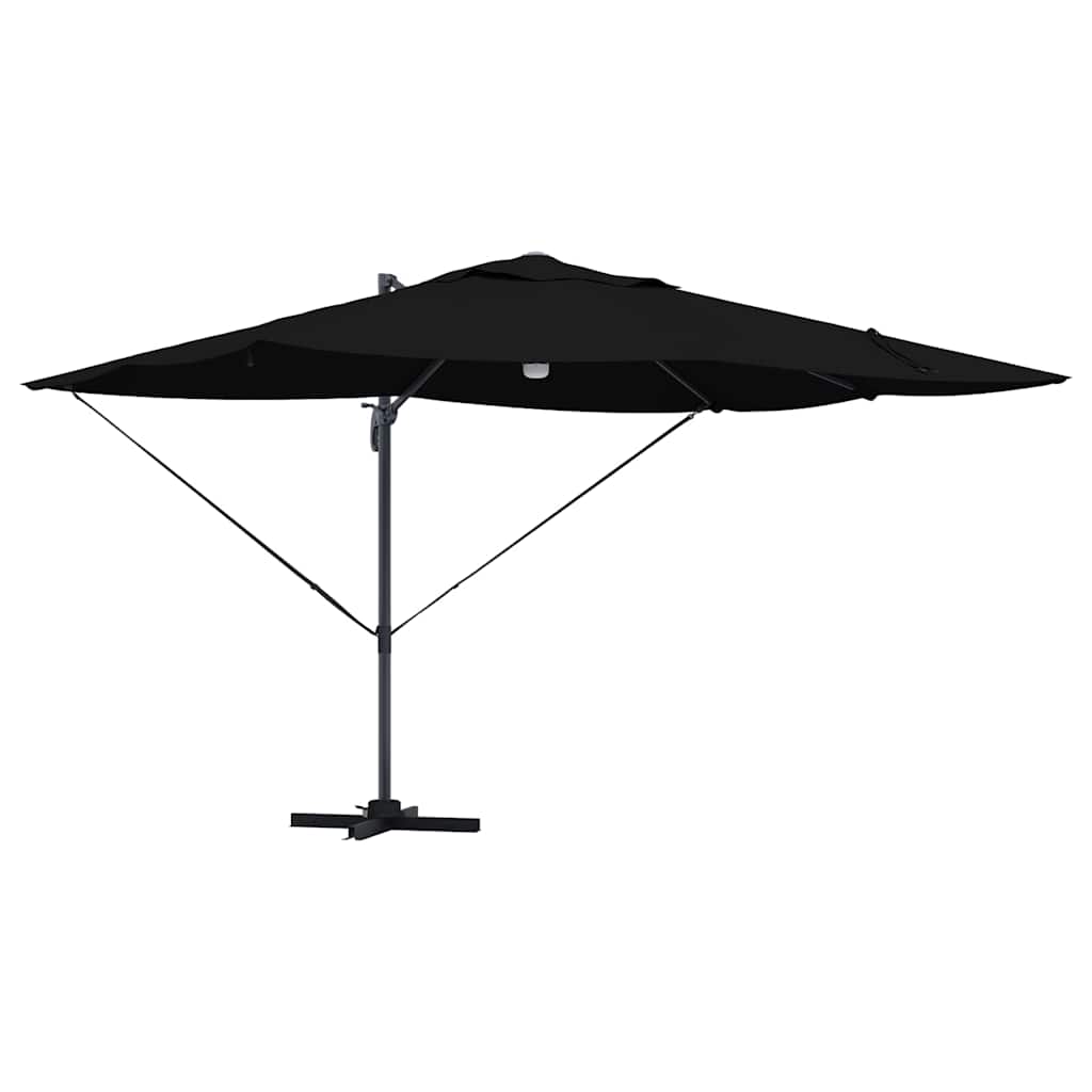 Suncobran Crna 351 x 250 x 253 cm Poliester i aluminij