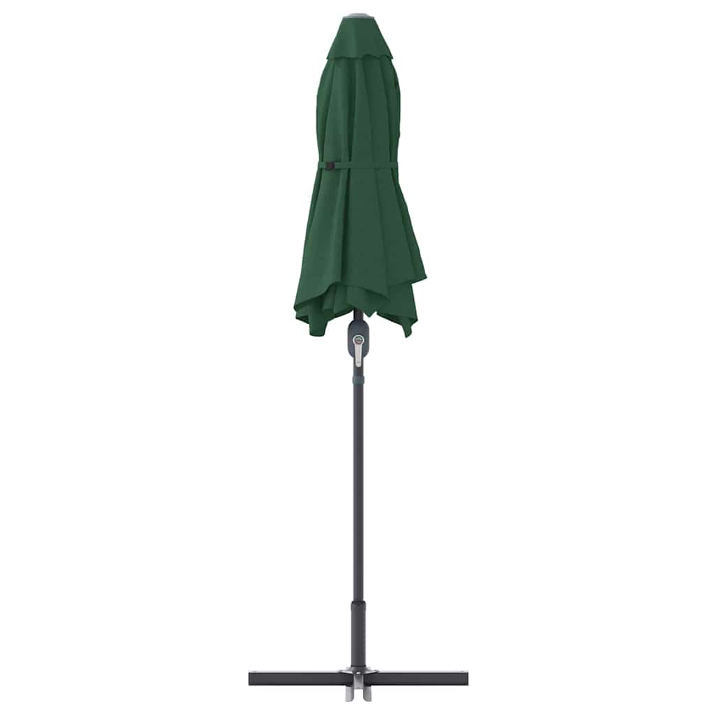 Vrtni suncobran Zelena 370 x 197 x 239 cm Poliester i aluminij