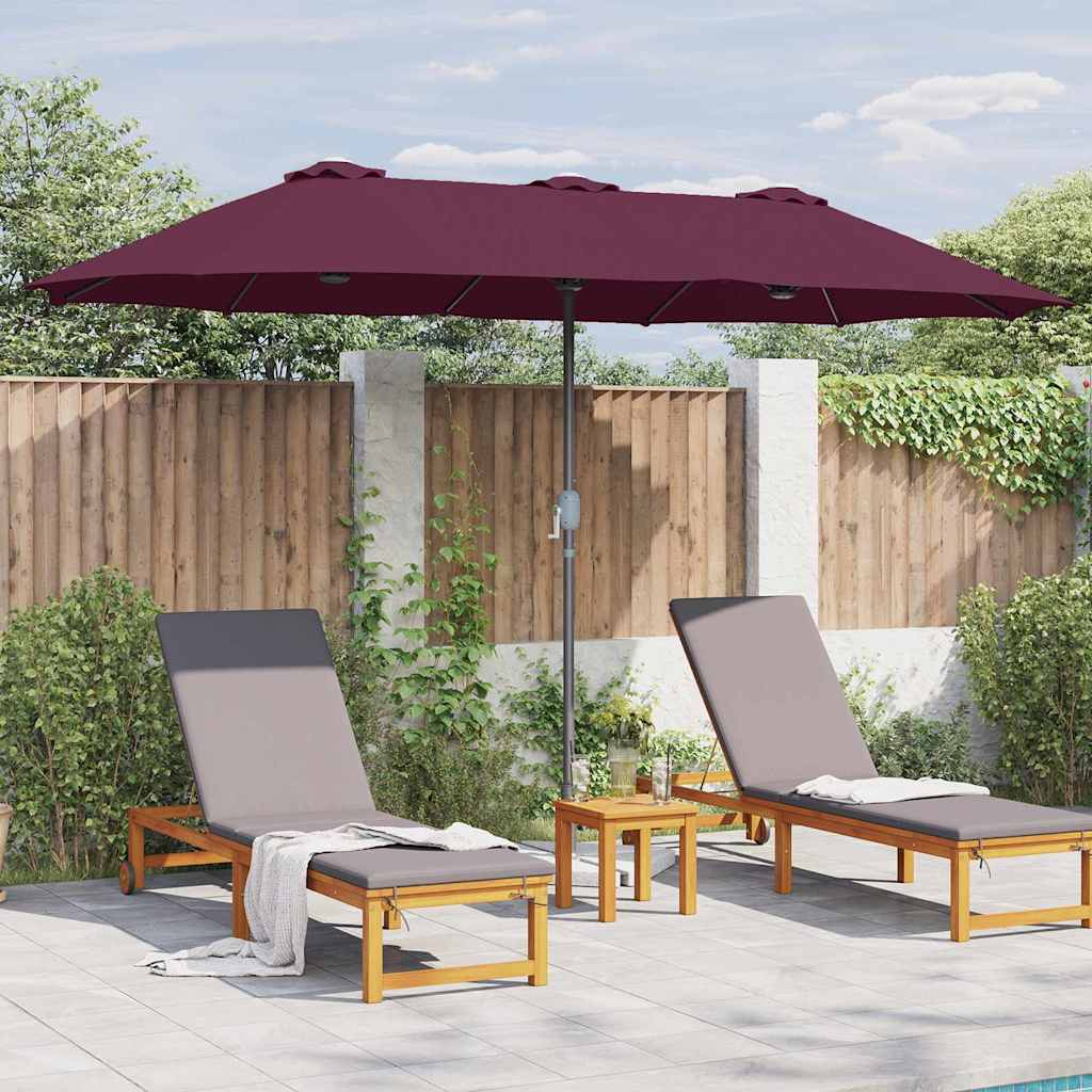 Vrtni suncobran Bordeaux Crvena 370 x 197 x 239 cm