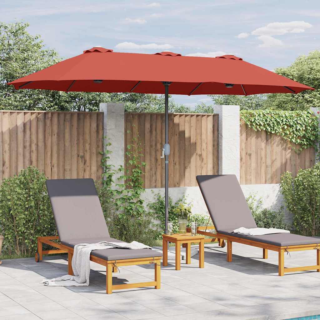 Vrtni suncobran Terakota 370 x 197 x 239 cm