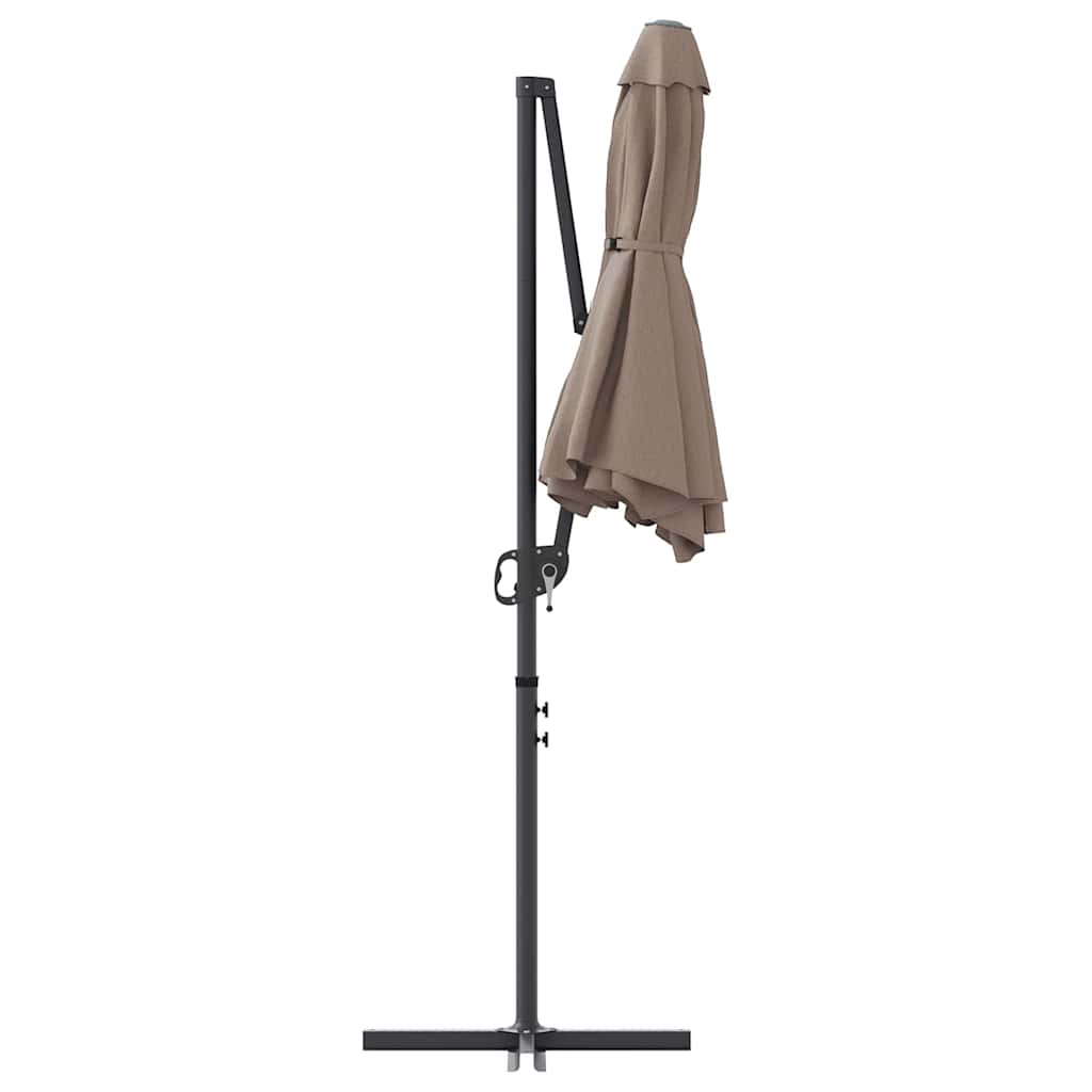 Suncobran Sivo-smeđa 372 x 198 x 243 cm Poliester i aluminij