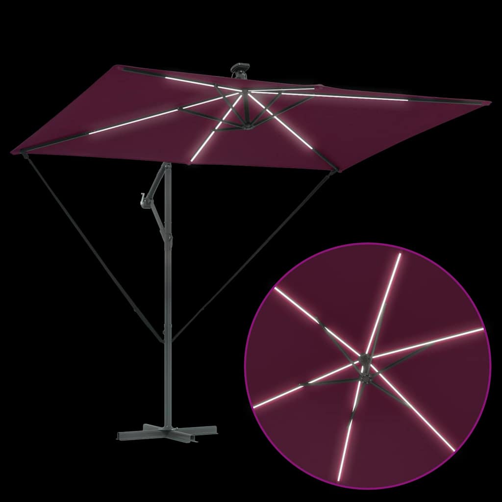 Suncobran S LED lampica Bordeaux Crvena 294 x 200 x 270 cm