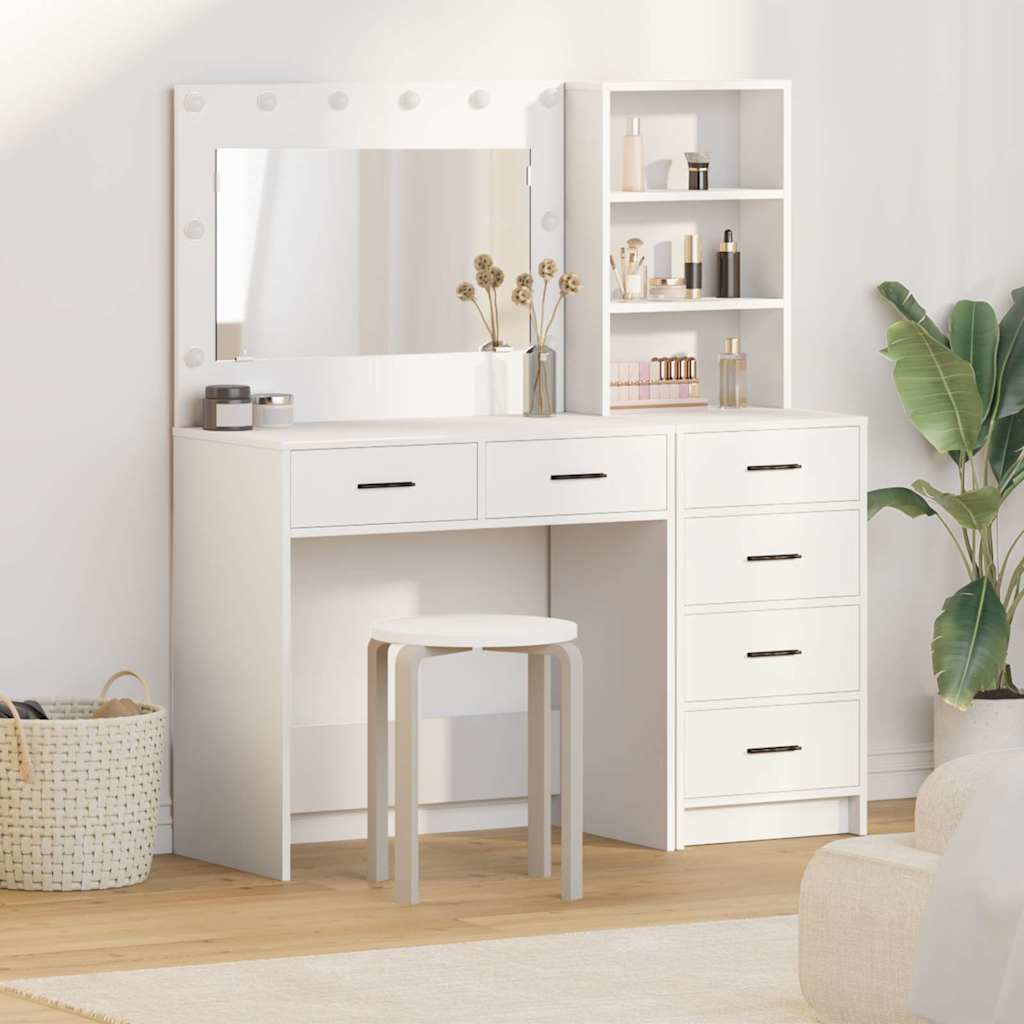 Toaletni stol Bijelo 78.5 x 41 x 135 cm Konstruirano drvo