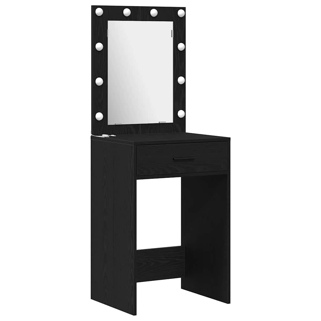 Toaletni stol 2 pcs Crna 50 x 41 x 135 cm Konstruirano drvo