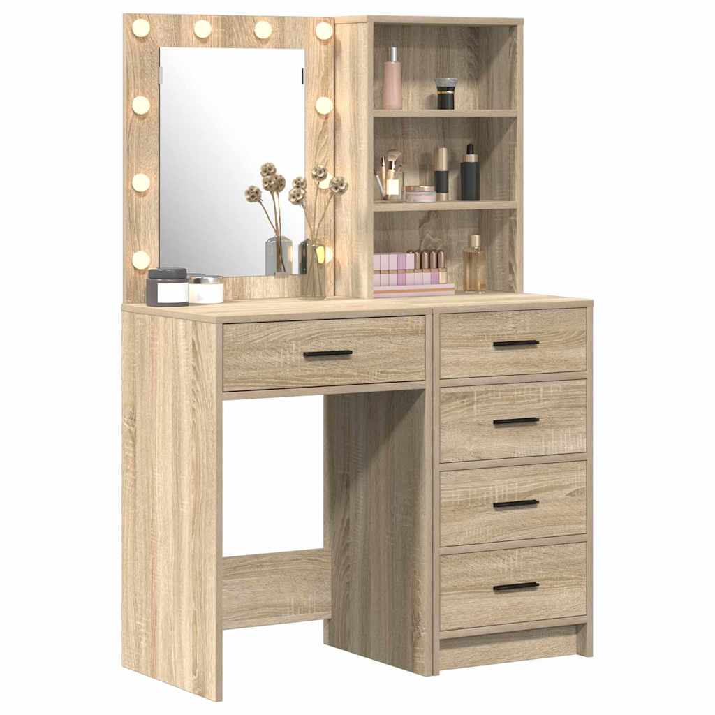 Toaletni stol 2 pcs Smeđa 50 x 41 x 135 cm Konstruirano drvo