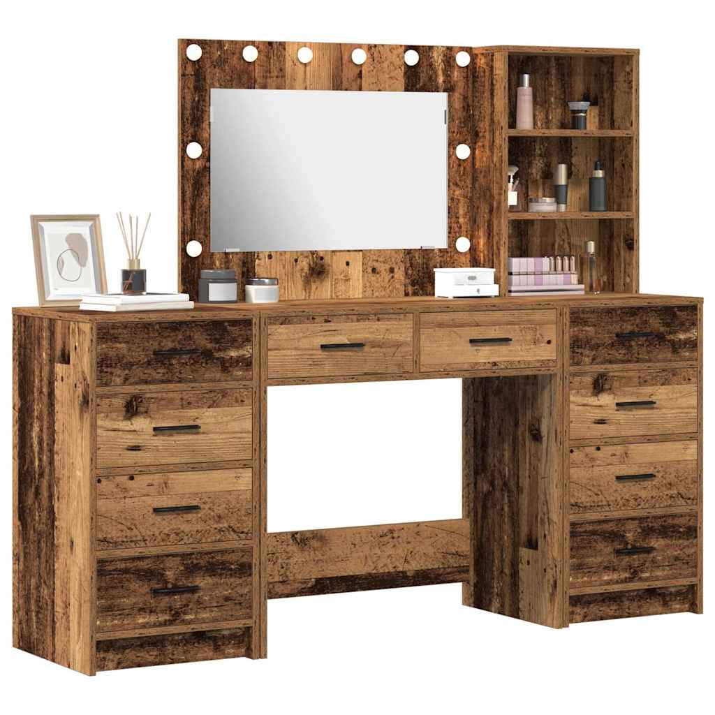 Toaletni stol 3 pcs Smeđa 40 x 41 x 135 cm Konstruirano drvo
