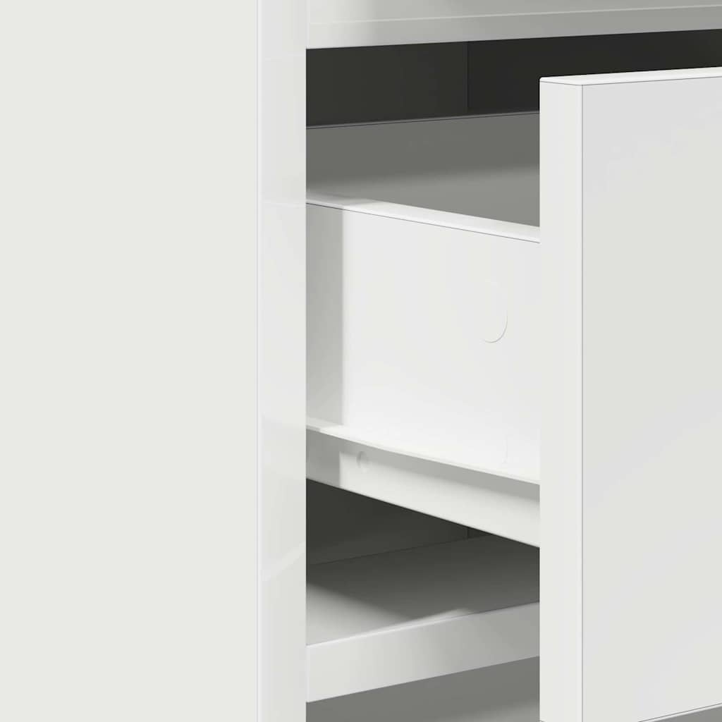 Toaletni stol s ladicama 2 pcs Bijelo Konstruirano drvo