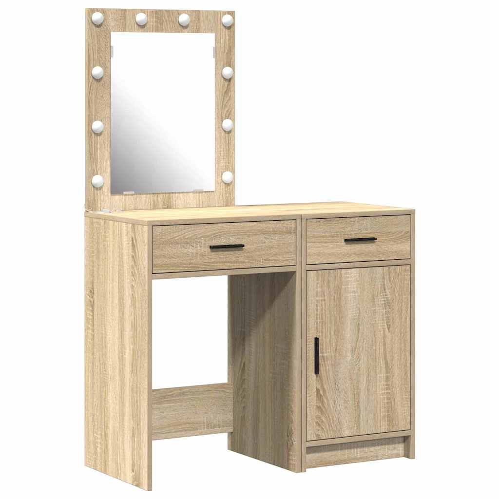 Toaletni stol 2 pcs Smeđa 50 x 41 x 135 cm Konstruirano drvo