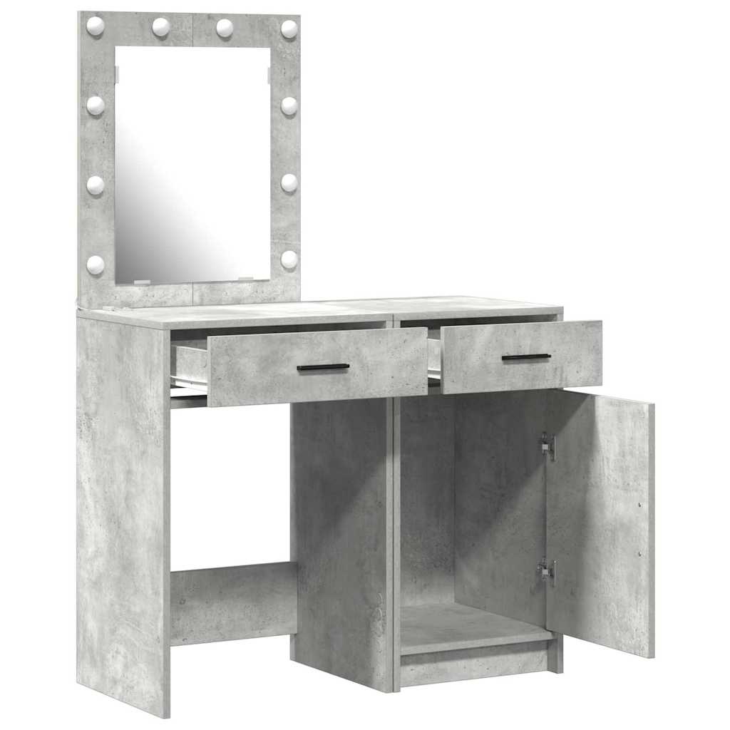 Toaletni stol 2 pcs Siva 50 x 41 x 135 cm Konstruirano drvo