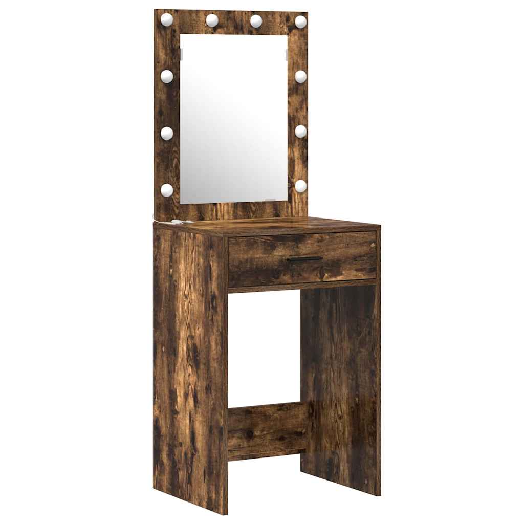 Toaletni stol 2 pcs Smeđa 50 x 41 x 135 cm Konstruirano drvo