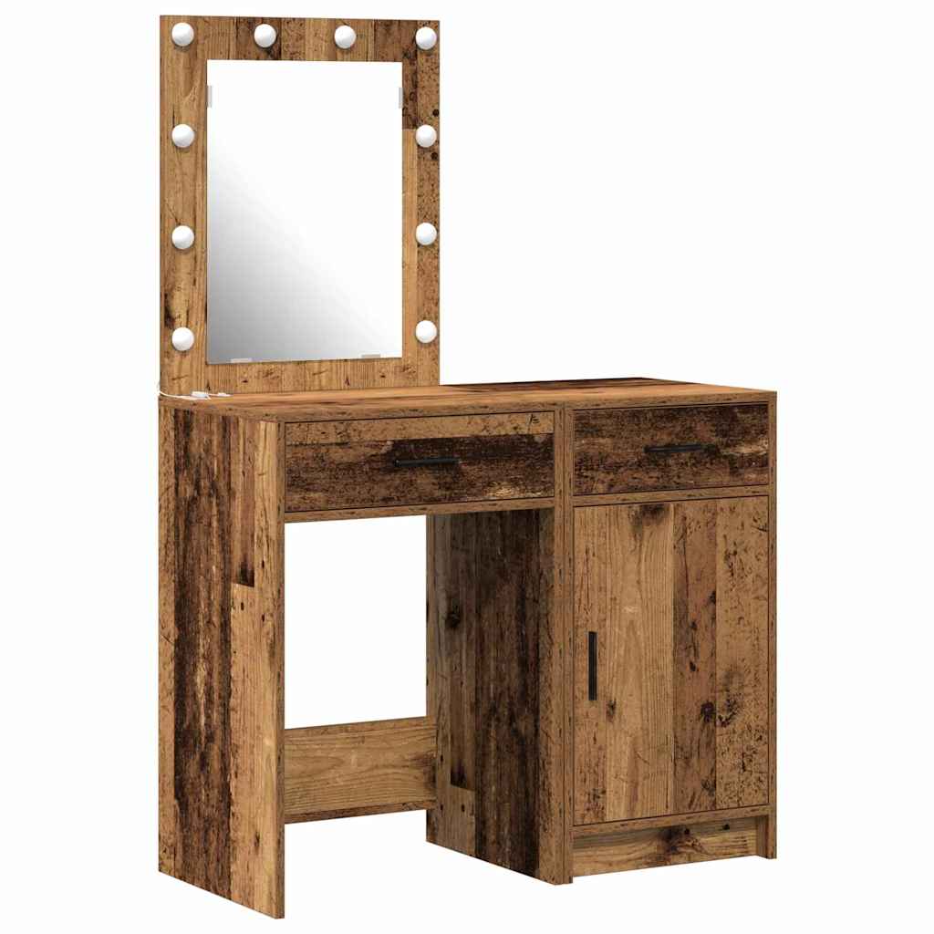 Toaletni stol 2 pcs Smeđa 50 x 41 x 135 cm Konstruirano drvo