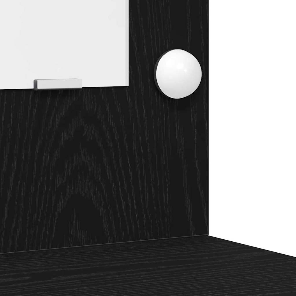 Toaletni stol s vratima Crna 50 x 41 x 135 cm Konstruirano drvo