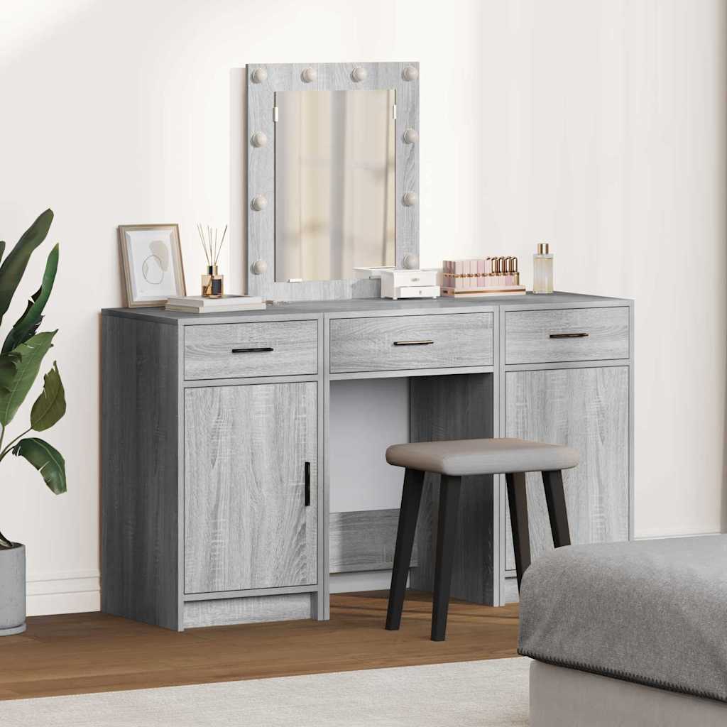 Toaletni stol s vratima Siva 50 x 41 x 135 cm Konstruirano drvo