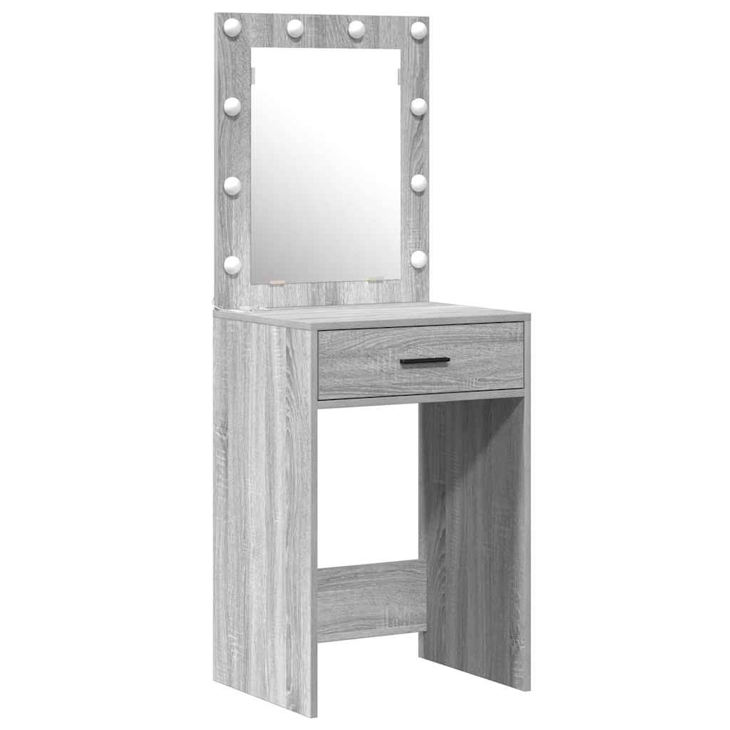 Toaletni stol s vratima Siva 50 x 41 x 135 cm Konstruirano drvo