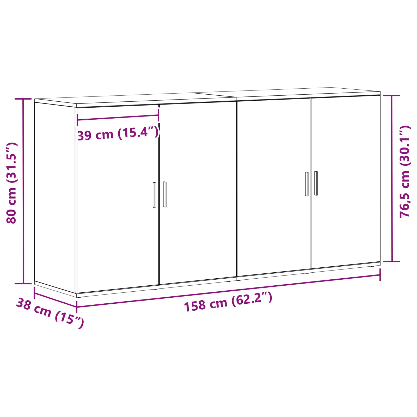Kreveta 2 pcs Staro drvo 79 x 38 x 80 cm Konstruirano drvo