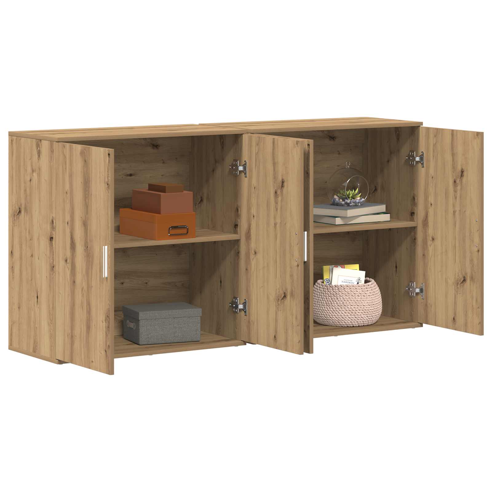 Kreveta 2 pcs Umjetnički hrast 79 x 38 x 80 cm