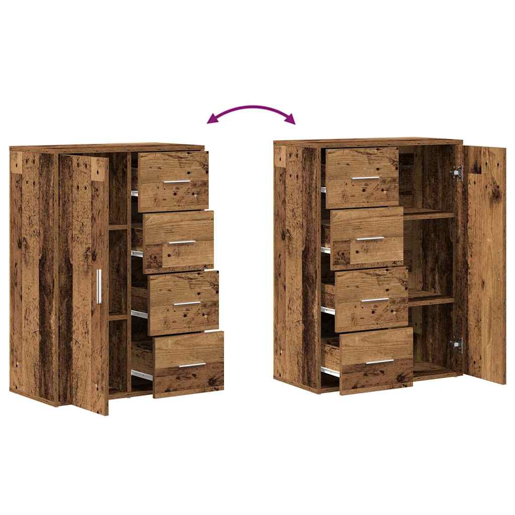 Kreveta 2 pcs Staro drvo 60 x 31 x 84 cm Konstruirano drvo