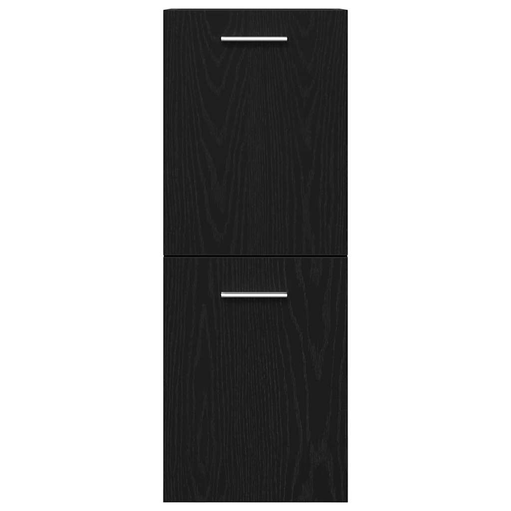 Set namještaja za kupaonicu 3 pcs Crni hrast Konstruirano drvo