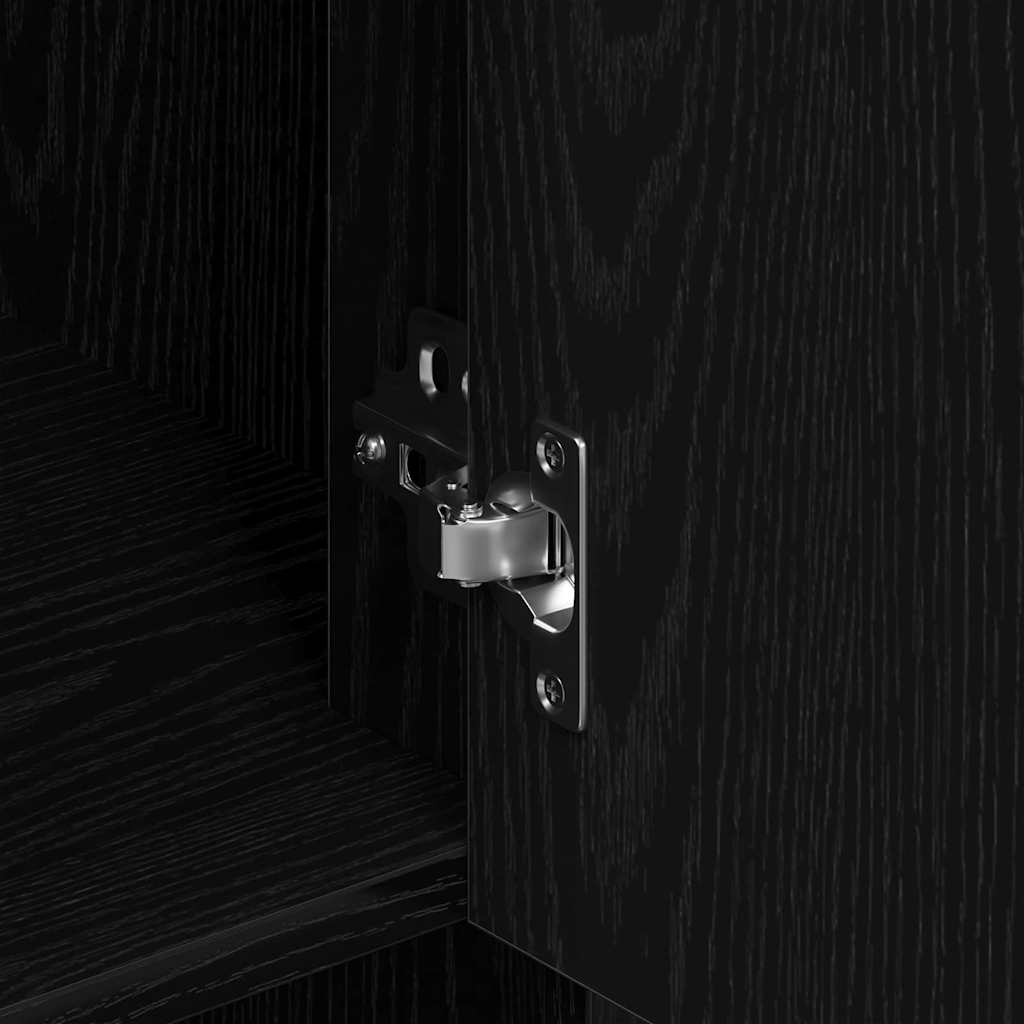 Highboard Crni hrast 80 x 33 x 150 cm Konstruirano drvo
