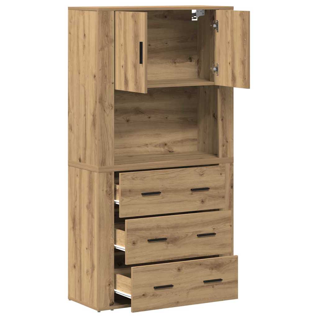 Highboard Umjetnički hrast 80 x 33 x 150 cm Konstruirano drvo