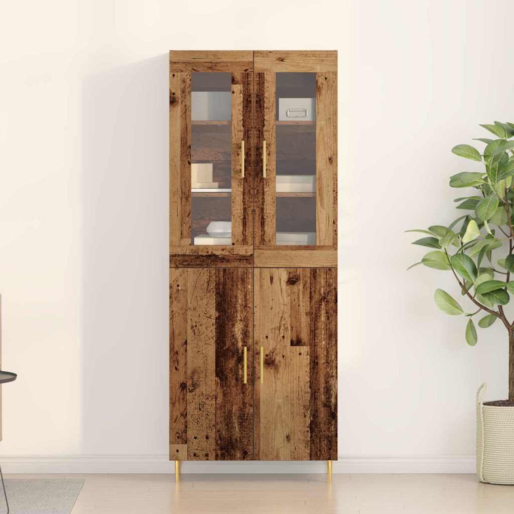 Highboard 2 pcs Staro drvo Konstruirano drvo