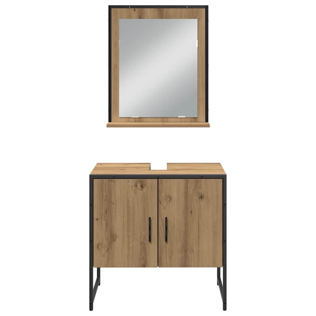 Set namještaja za kupaonicu Zidne 3 pcs Smeđa Konstruirano drvo