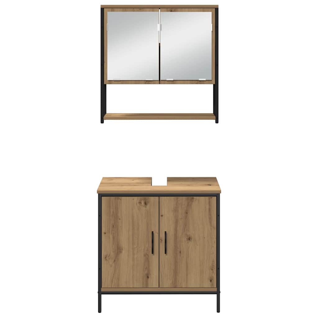 Set namještaja za kupaonicu Zidne 3 pcs Smeđa Konstruirano drvo