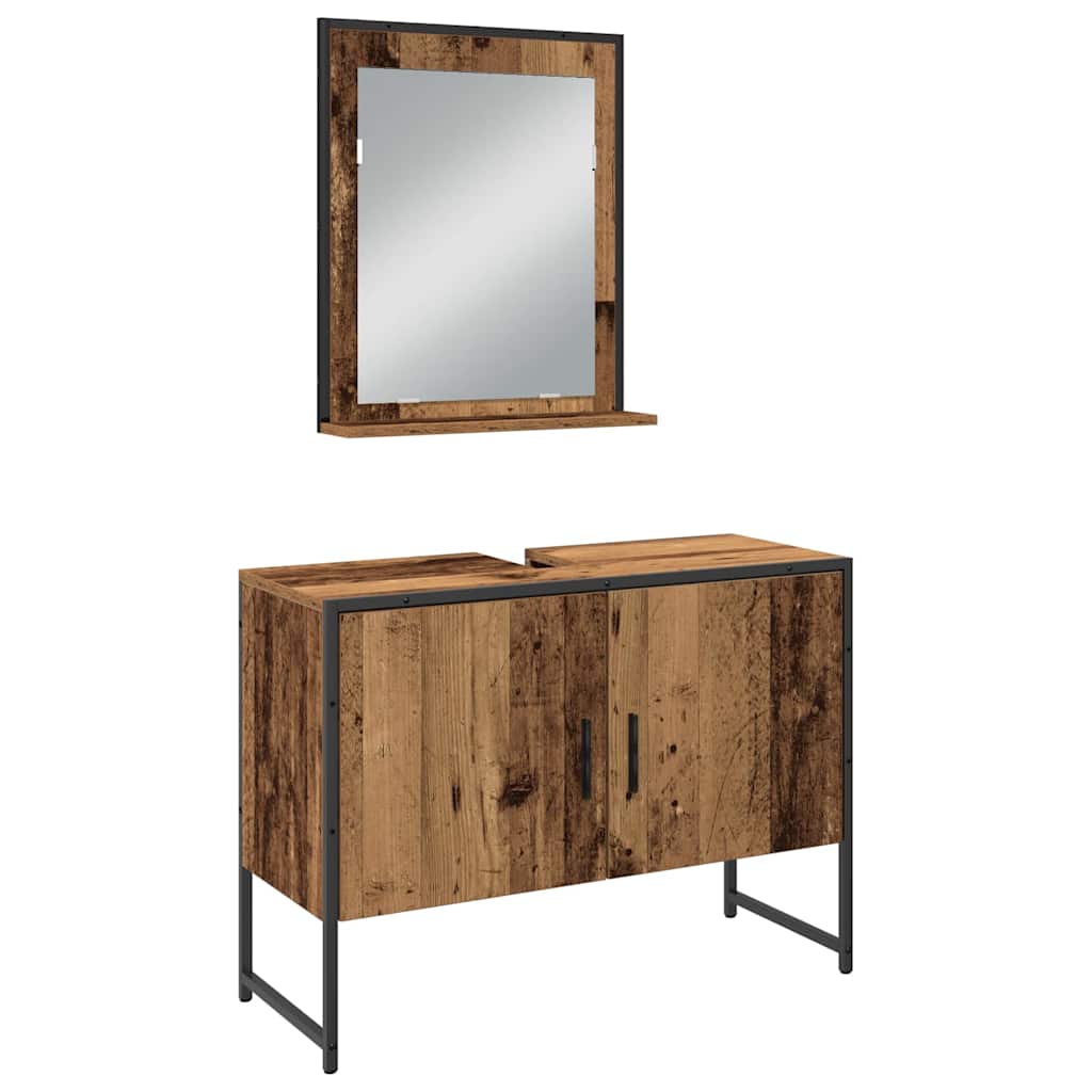 Set namještaja za kupaonicu Zidne 3 pcs Smeđa Konstruirano drvo