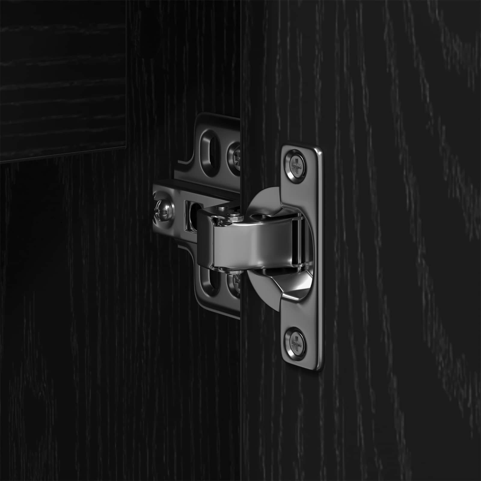 Set namještaja za kupaonicu 4 pcs Crna Konstruirano drvo