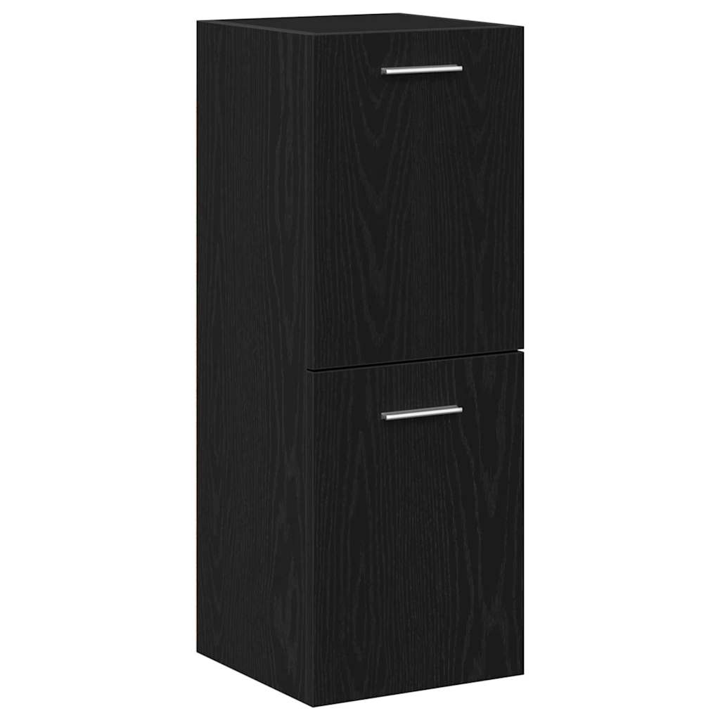 Set namještaja za kupaonicu 5 pcs Crni hrast Konstruirano drvo