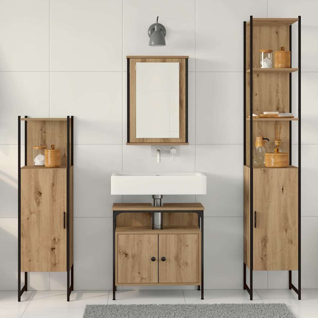 Set namještaja za kupaonicu s policom Zidne 4 pcs hrast artisan