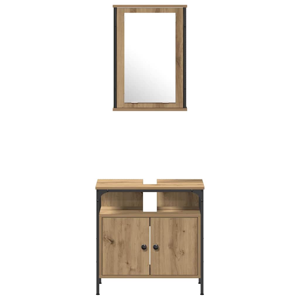 Set namještaja za kupaonicu s policom Zidne 4 pcs hrast artisan