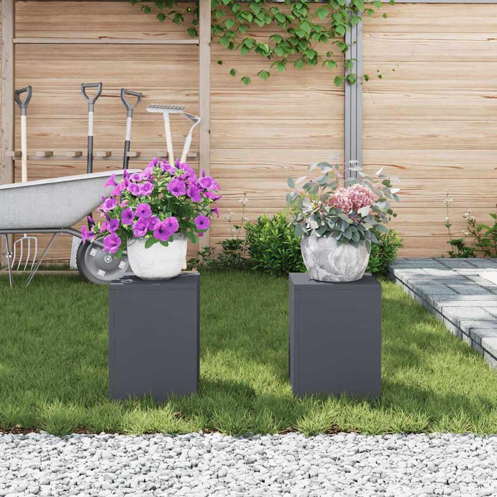 Stalak za biljke 2 pcs Antracit 24 x 24 x 35 cm Čelik