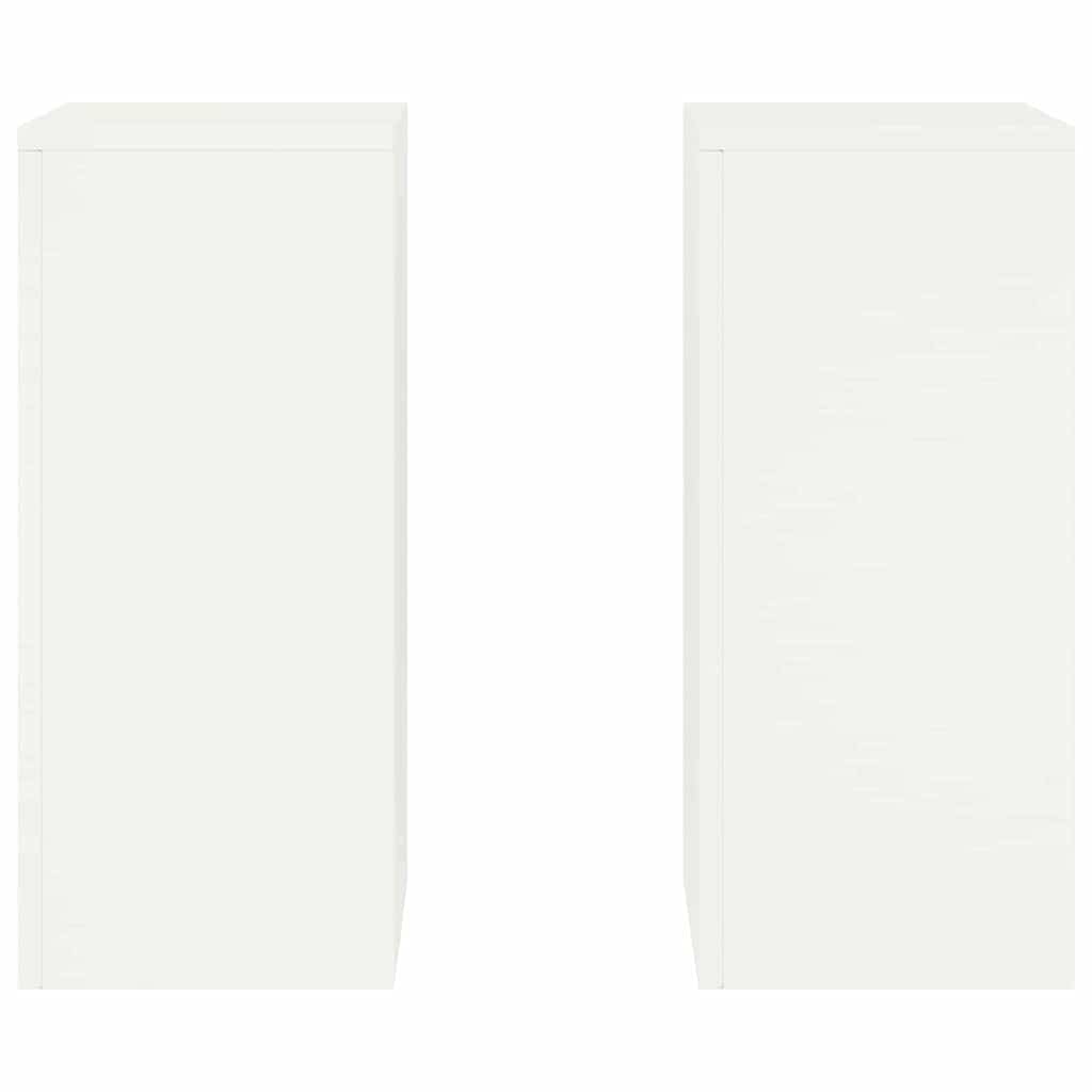Stalak za biljke 2 pcs Bijelo 24 x 24 x 55 cm Čelik