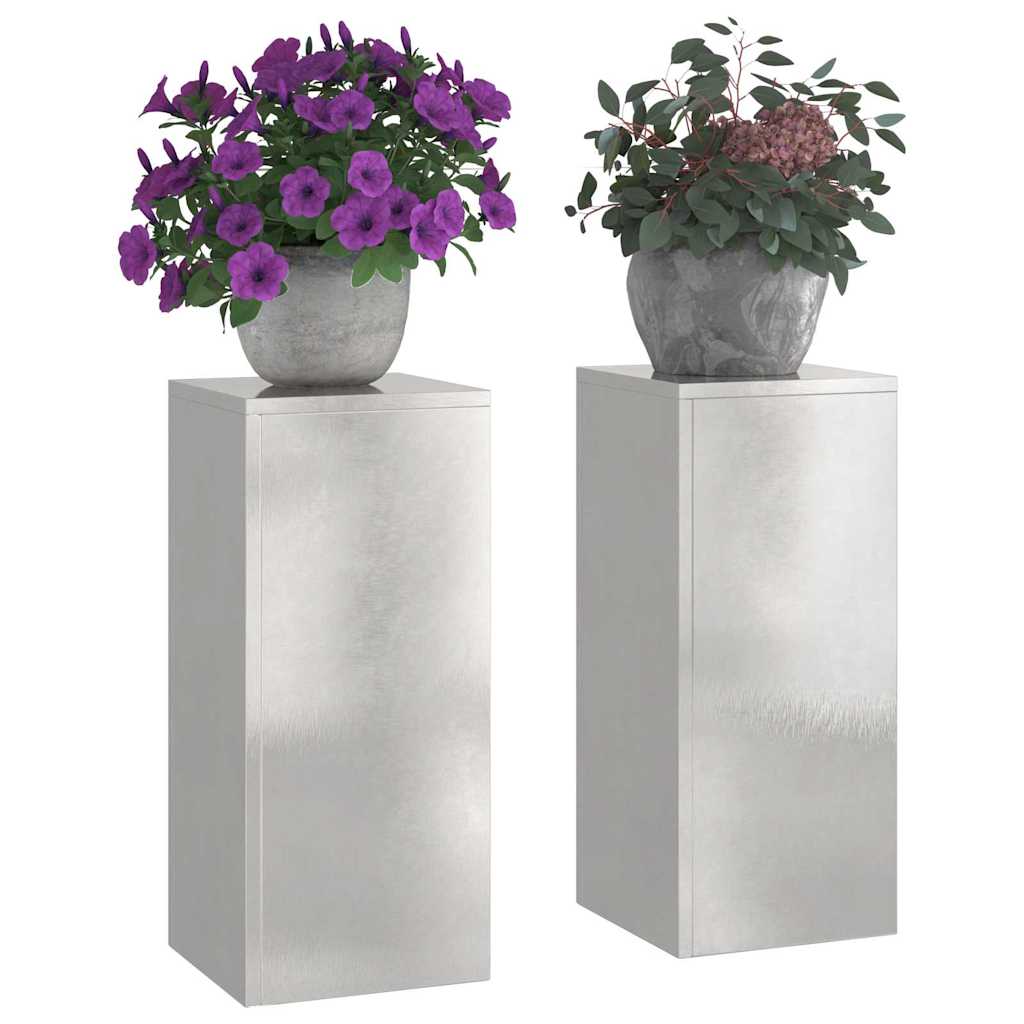 Stalak za biljke 2 pcs Srebrno 24 x 24 x 55 cm Nehrđajući čelik