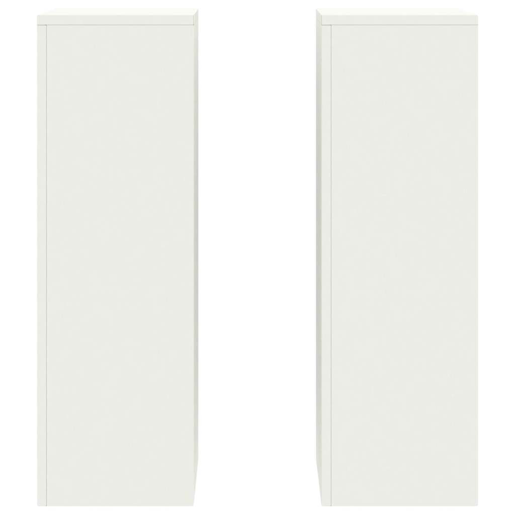 Stalak za biljke 2 pcs Bijelo 24 x 24 x 75 cm Čelik