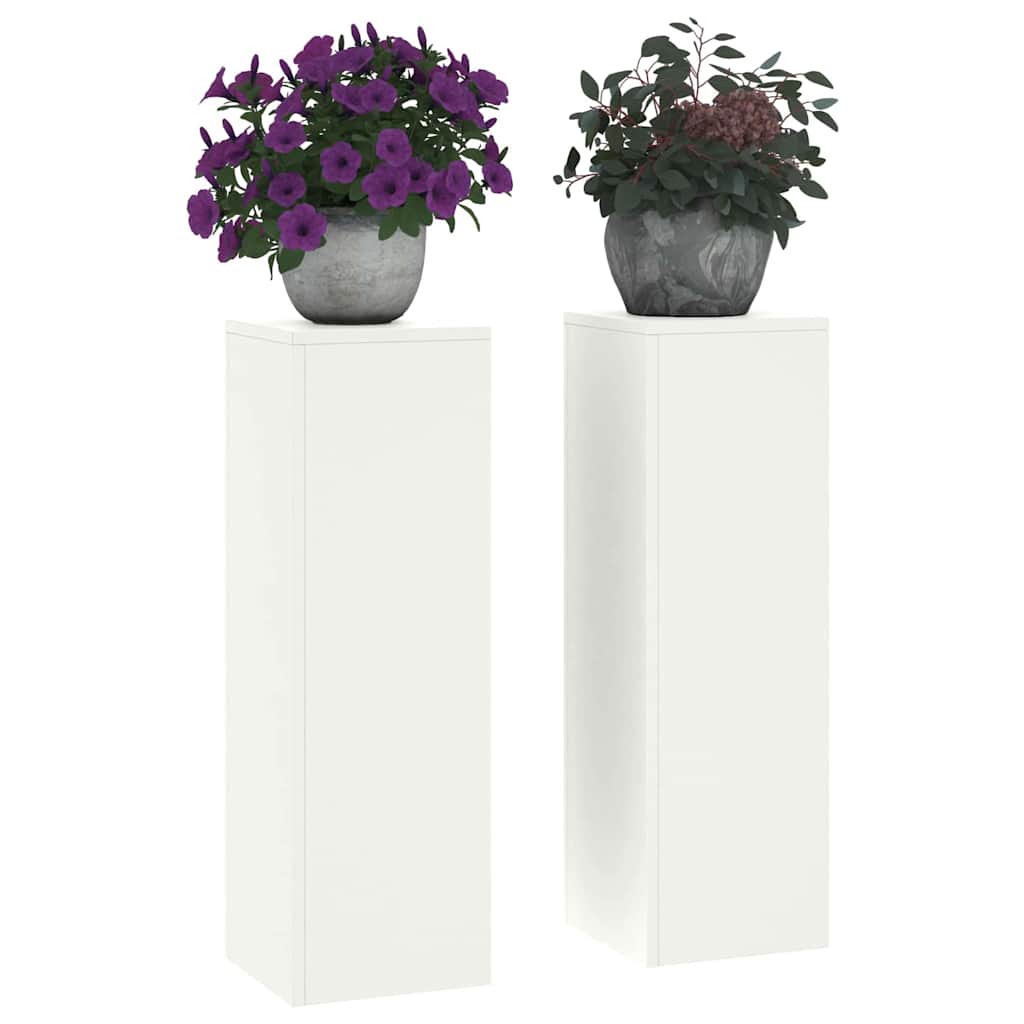 Stalak za biljke 2 pcs Bijelo 24 x 24 x 75 cm Čelik